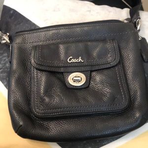 Coach black leather crossbody bag. Well cared for and in great condition.